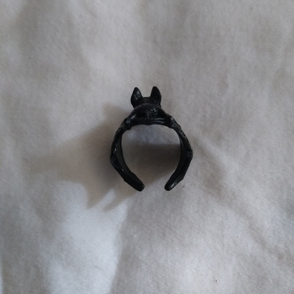 Bat Ring Gothic Whimsigoth Witchy Cosplay Costume Party Goblin Core Casual Black - Picture 8 of 12